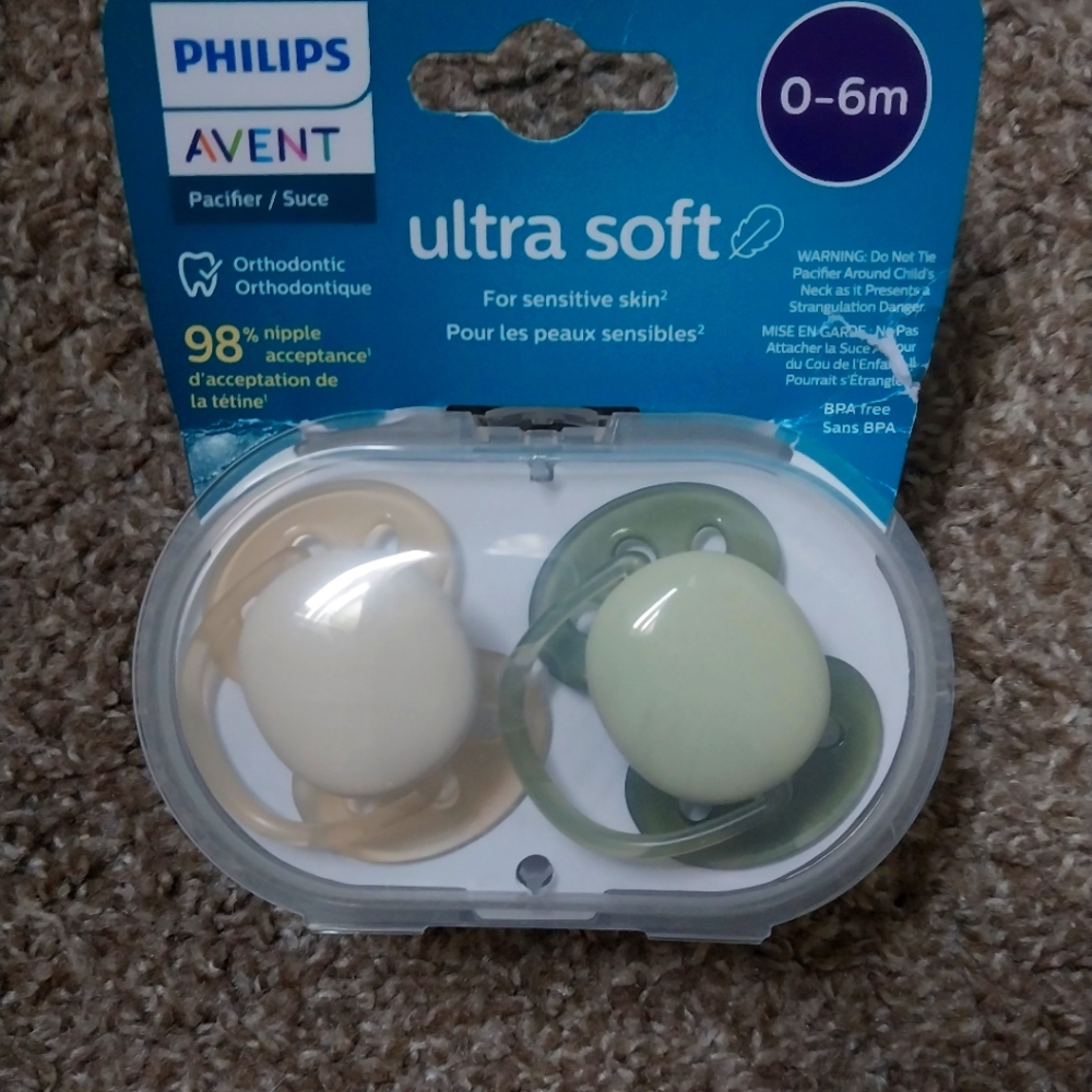 Philips ultra soft pacifier 2 packs New